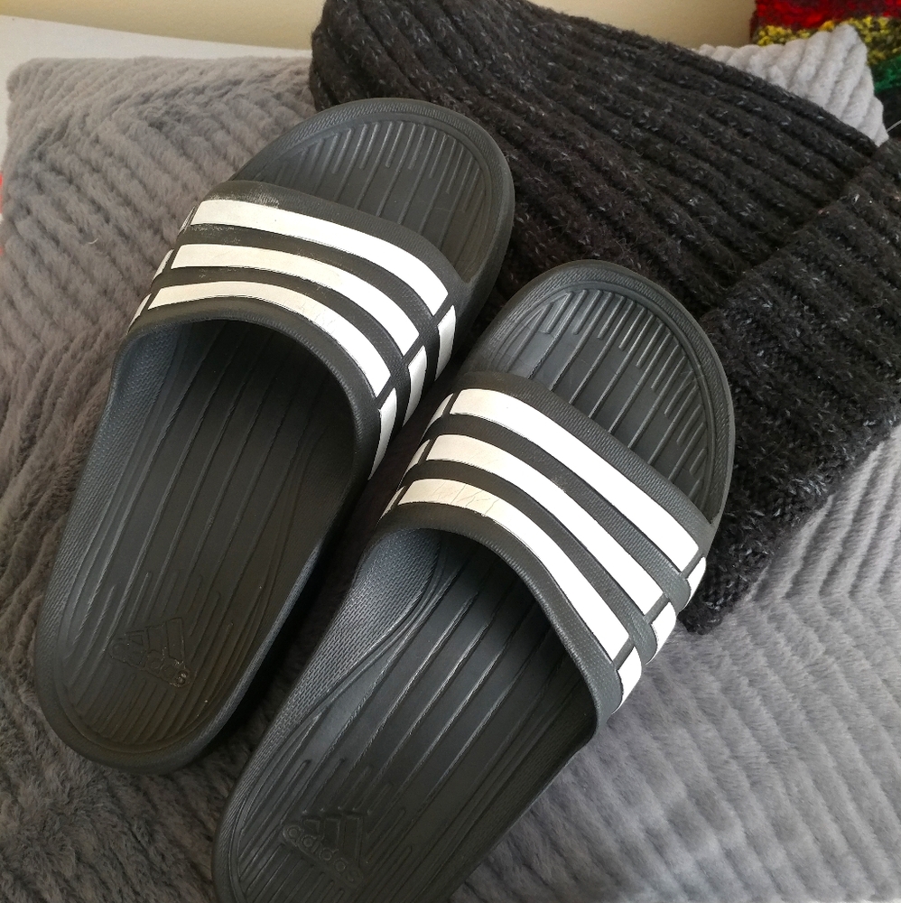 Black Adidas Slides